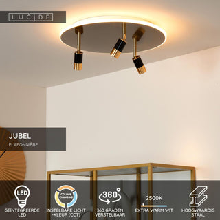JUBEL - Plafonnier - Ø 48 cm - LED - CCT - 2500K/3000K - Or mat / Laiton