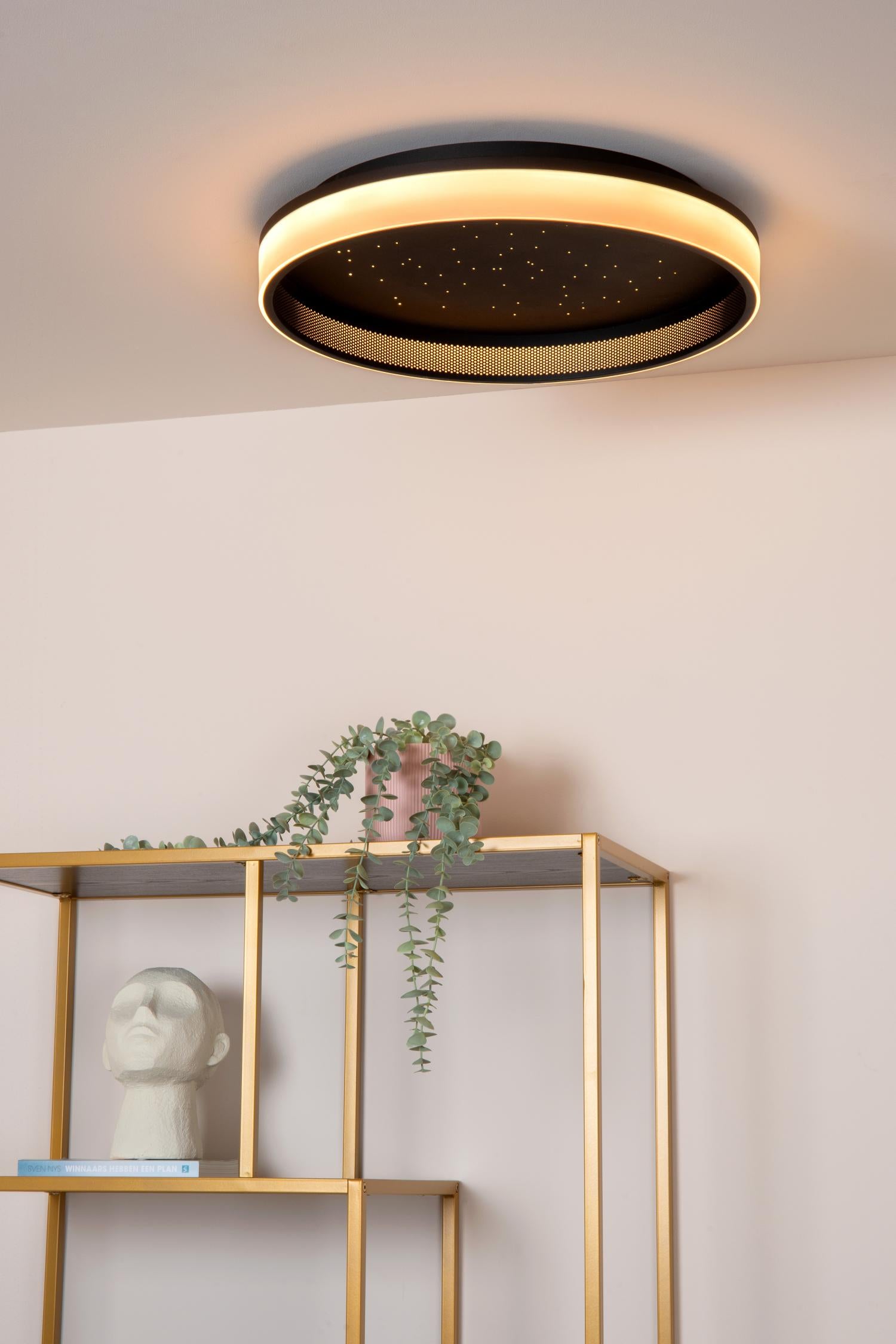 ESTREJA - Plafonnière - Ø 40 cm - LED 3 StepDim - CCT - 2500K/3000K - Zwart