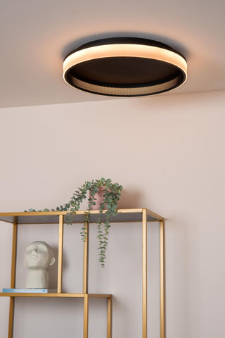 ESTREJA - Plafonnière - Ø 40 cm - LED 3 StepDim - CCT - 2500K/3000K - Zwart