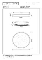ESTREJA - Plafonnière - Ø 40 cm - LED 3 StepDim - CCT - 2500K/3000K - Zwart