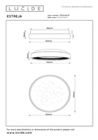 ESTREJA - Plafonnière - Ø 40 cm - LED 3 StepDim - CCT - 2500K/3000K - Wit