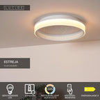 ESTREJA - Plafonnière - Ø 40 cm - LED 3 StepDim - CCT - 2500K/3000K - Wit