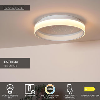 ESTREJA - Plafonnière - Ø 40 cm - LED 3 StepDim - CCT - 2500K/3000K - Wit