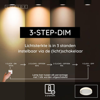 ESTREJA - Plafonnière - Ø 40 cm - LED 3 StepDim - CCT - 2500K/3000K - Wit