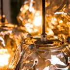 Hanglamp Rock chroom glas - 4+3-lichts, 95 cm breed