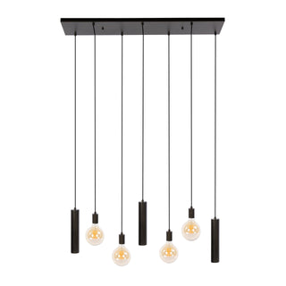 Hanglamp Senso sienna bruin - 4+3-lichts, 100 cm breed