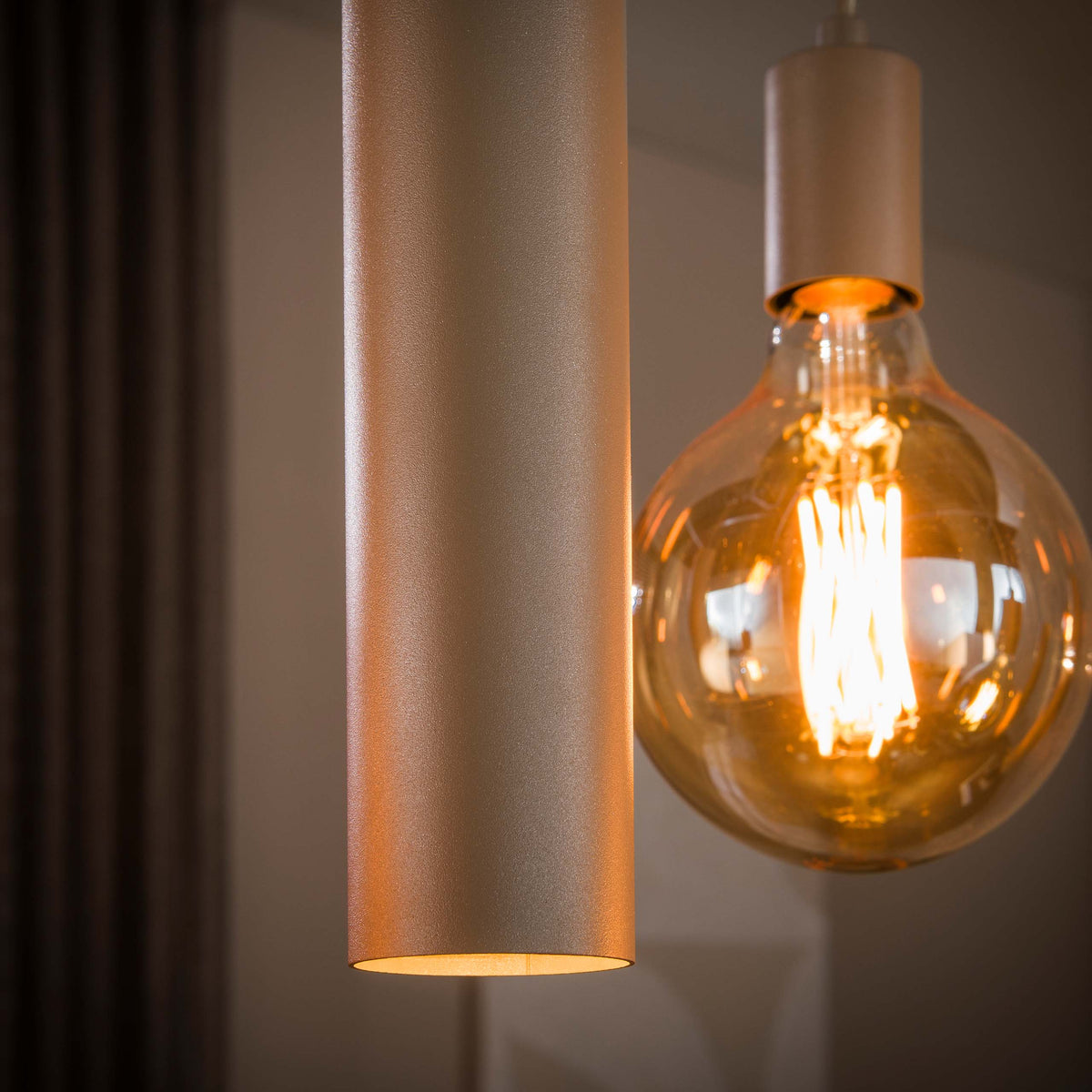 Pendant lamp Senso beige - 5+4-light, 120 cm wide