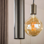 Suspension Senso brun sienna - 5+4 lumières, largeur 120 cm