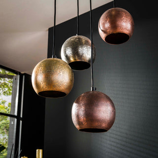 Hanglamp Bol Metal mat nikkel mix - 6-lichts, diameter 40 cm