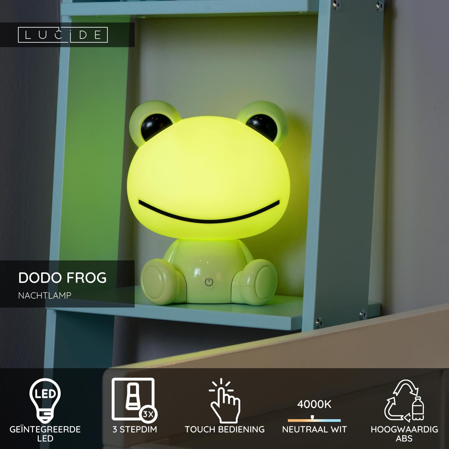DODO FROG - Night light Children's room - LED 3 StepDim - 3x3W 4000K - Green