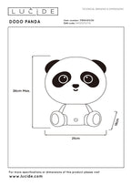DODO PANDA - Veilleuse Chambre d'enfant - LED 3 StepDim - 1x3W 4000K - Noir