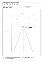 GOOSY SOFT - Vloerlamp - Ø 50 cm - 1xE27 - Wit