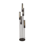 Lampadaire Tube noir artic - 5 lumières, hauteur 175 cm