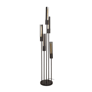 Lampadaire Tube noir artic - 5 lumières, hauteur 175 cm