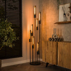 Floor lamp Tube artic black - 7-light, 186 cm high