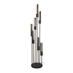 Floor lamp Tube artic black - 7-light, 186 cm high