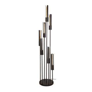 Floor lamp Tube artic black - 7-light, 186 cm high