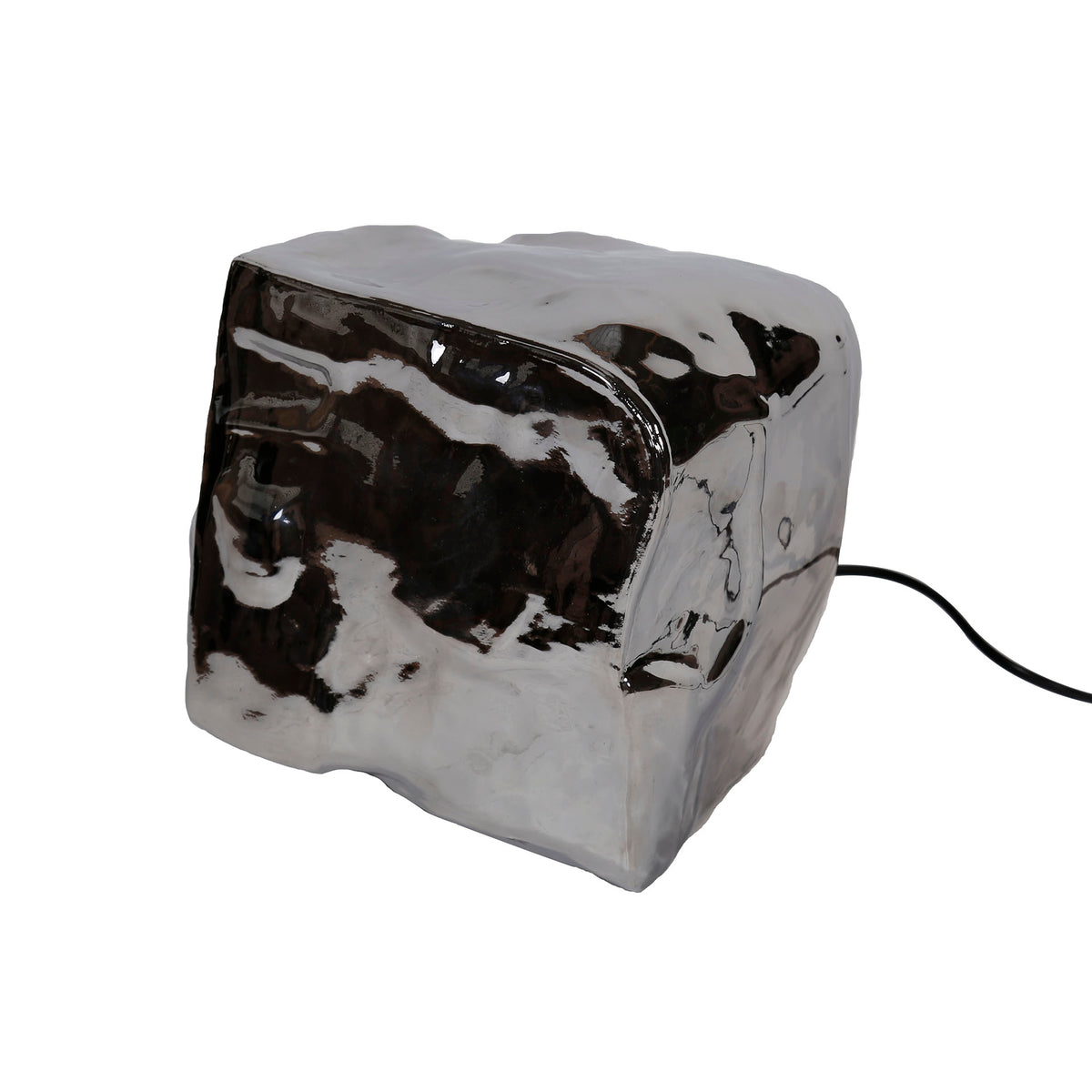 Table lamp Rock chrome glass - 1-light, 28 cm high