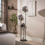 Floor lamp Rock tiered chrome glass - 3-light, 165 cm high