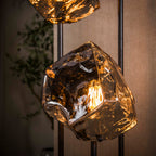 Floor lamp Rock tiered chrome glass - 3-light, 165 cm high