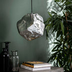 Hanglamp Rock chroom glas - 1-lichts, diameter 28 cm