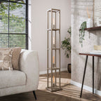 Vloerlamp Quadra beige - 4-lichts, 163 cm hoog