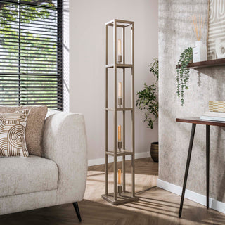 Vloerlamp Quadra beige - 4-lichts, 163 cm hoog
