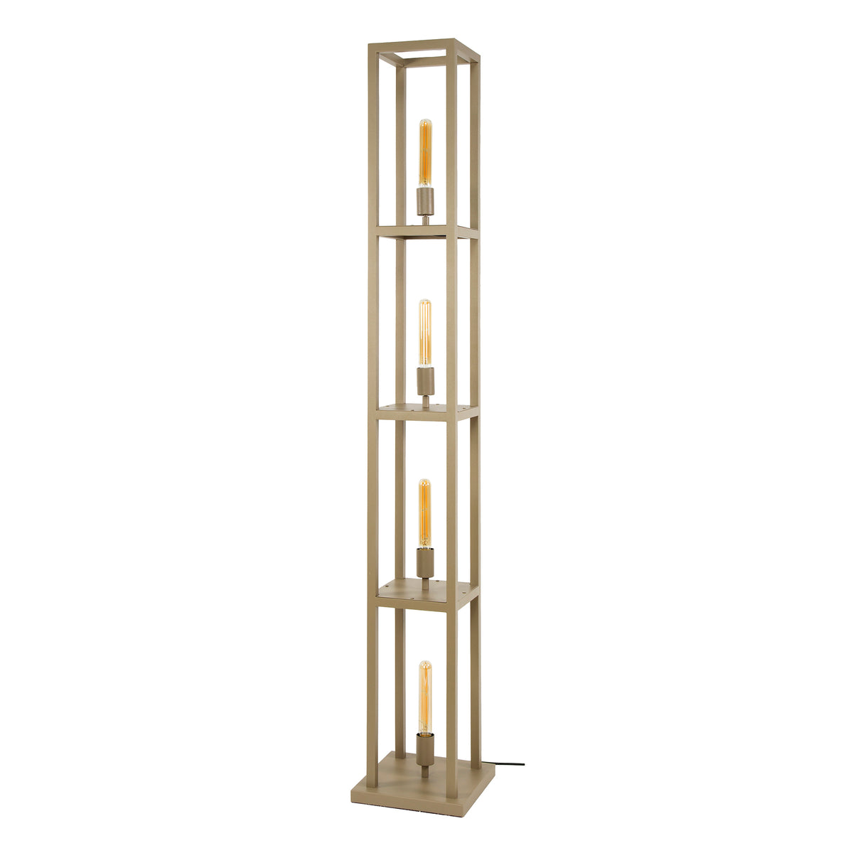 Vloerlamp Quadra beige - 4-lichts, 163 cm hoog