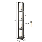 Floor lamp Quadra artic black - 4-light, 163 cm high
