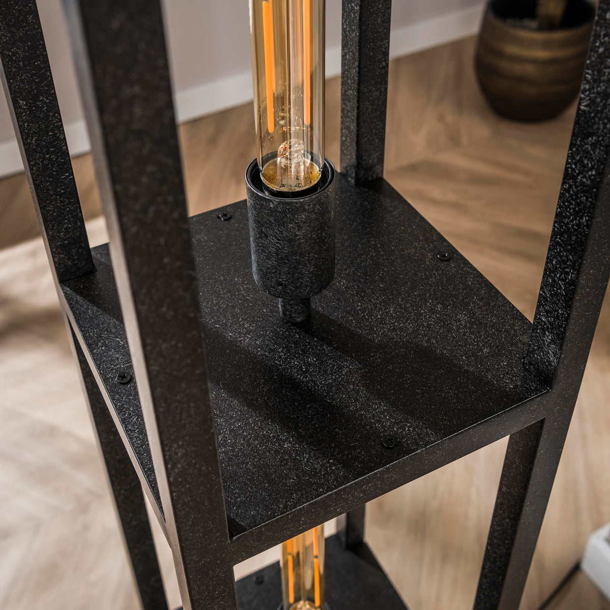 Floor lamp Quadra artic black - 4-light, 163 cm high