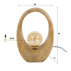 Tafellamp Arch Wood L massief mangohout - 1-lichts, 43 cm hoog