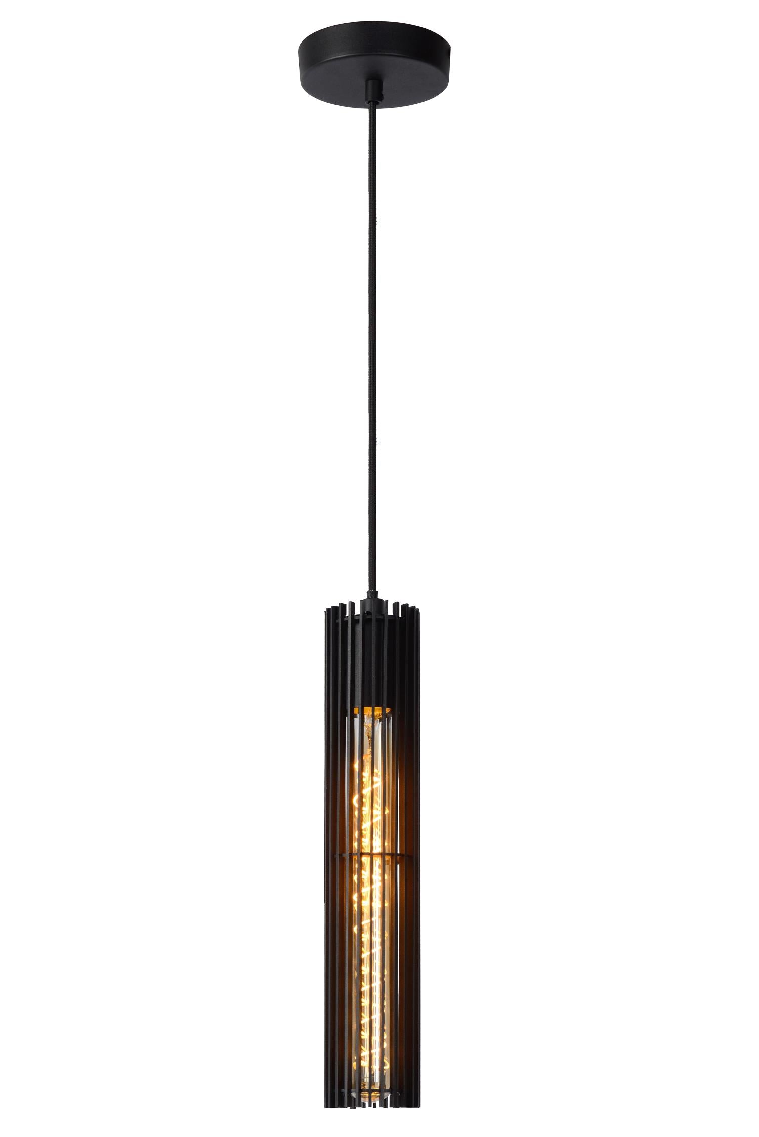 LIONEL - Pendant light - Ø 6.5 cm - 1xE27 - Black