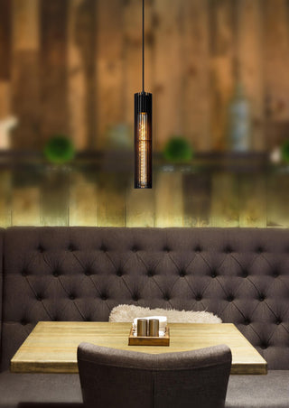 LIONEL - Pendant light - Ø 6.5 cm - 1xE27 - Black