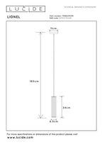 LIONEL - Pendant light - Ø 6.5 cm - 1xE27 - Black