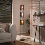 Vloerlamp Lucente Tricolore artic zwart - 3-lichts, 175 cm hoog