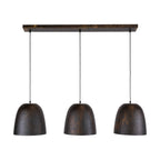 Suspension Nova brun fumé - 3 lumières, largeur 115 cm