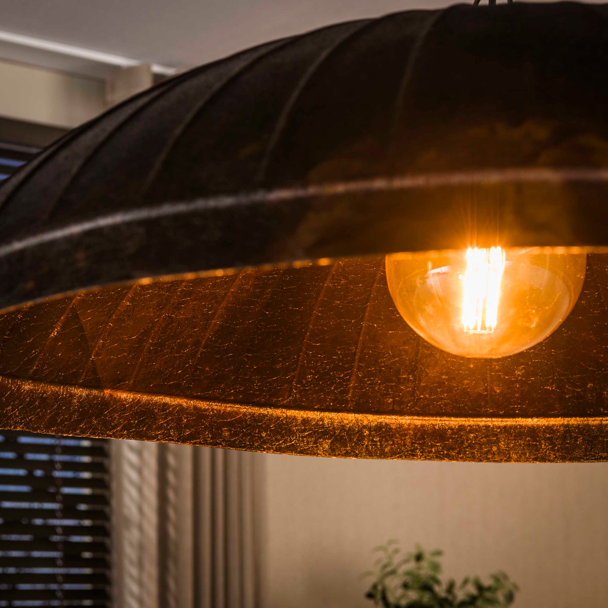 Pendant lamp Guard smoky brown - 1-light, diameter 90 cm