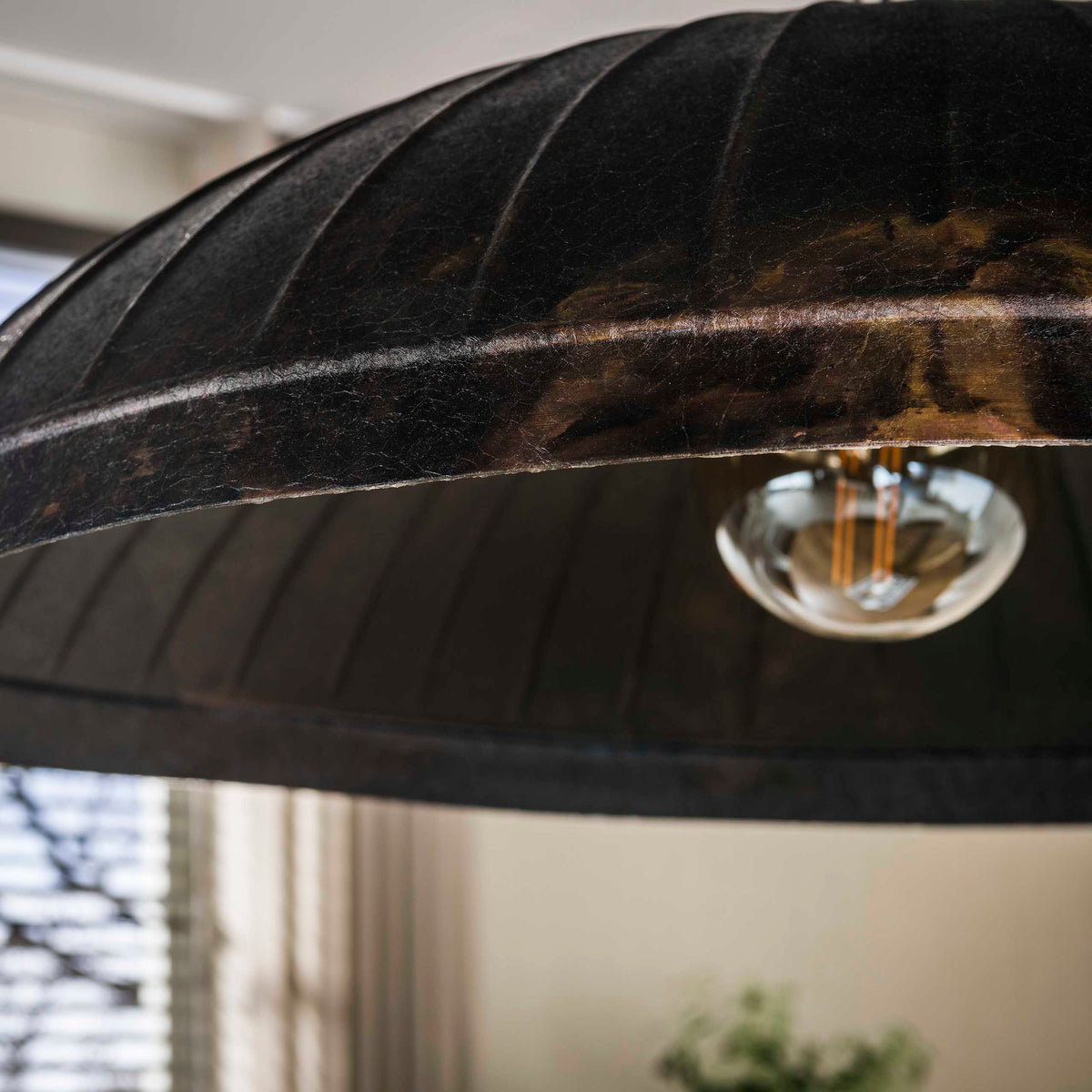 Pendant lamp Guard smoky brown - 1-light, diameter 90 cm