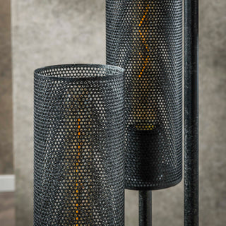 Floor lamp Tube Mesh artic black - 5-light, 172 cm high