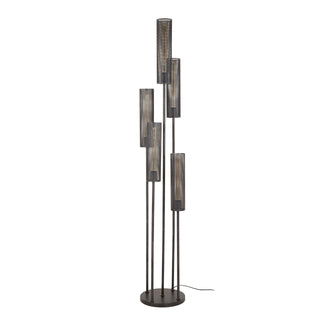 Floor lamp Tube Mesh artic black - 5-light, 172 cm high
