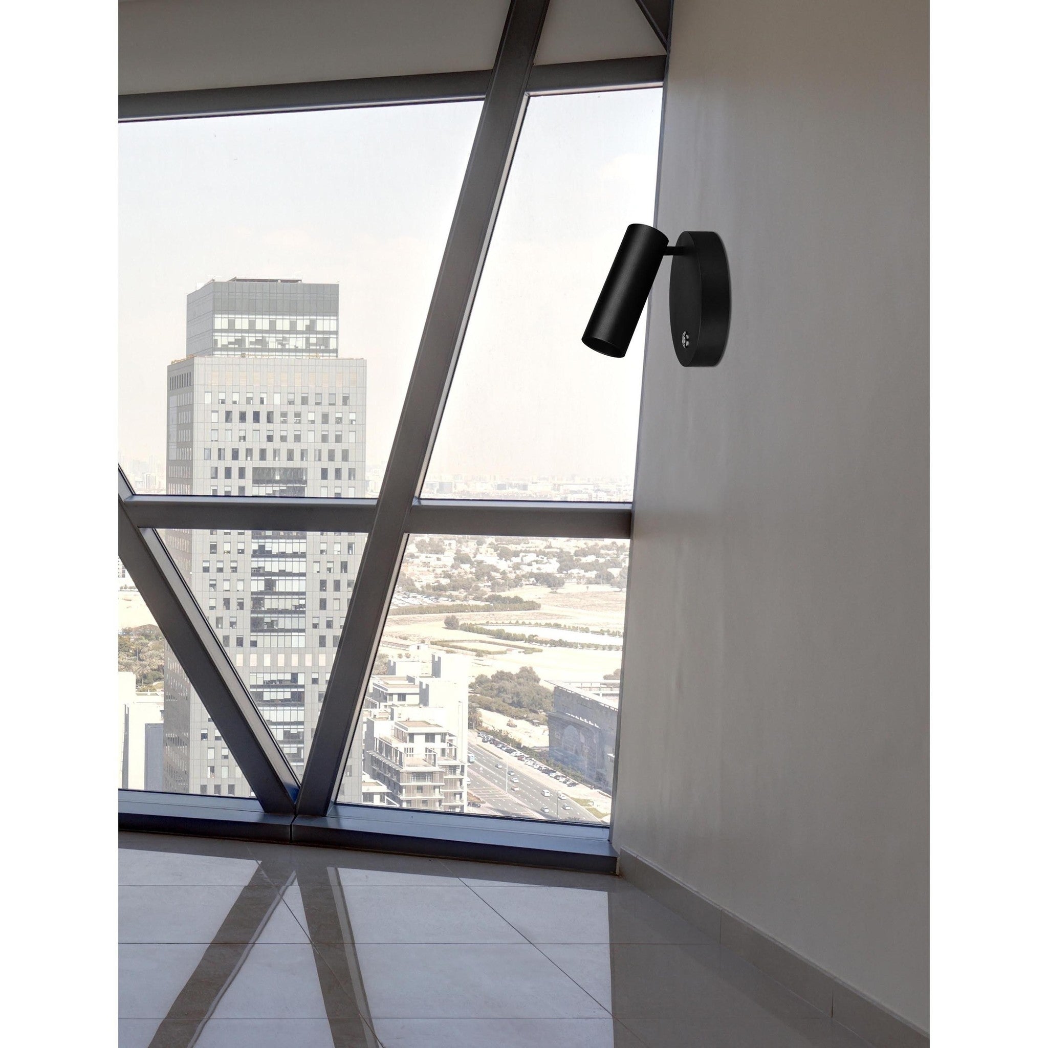 Wandlamp Umberto met schakelaar GU10, zwart