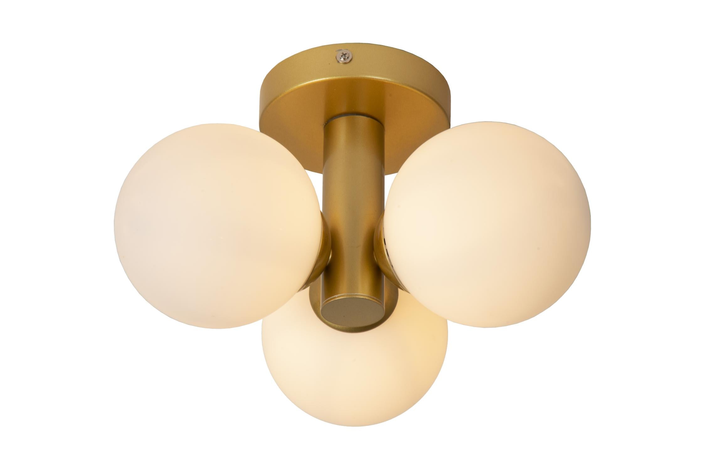 TRUDY - Ceiling light Bathroom - Ø 28 cm - 3xG9 - IP44 - Matt Gold / Brass