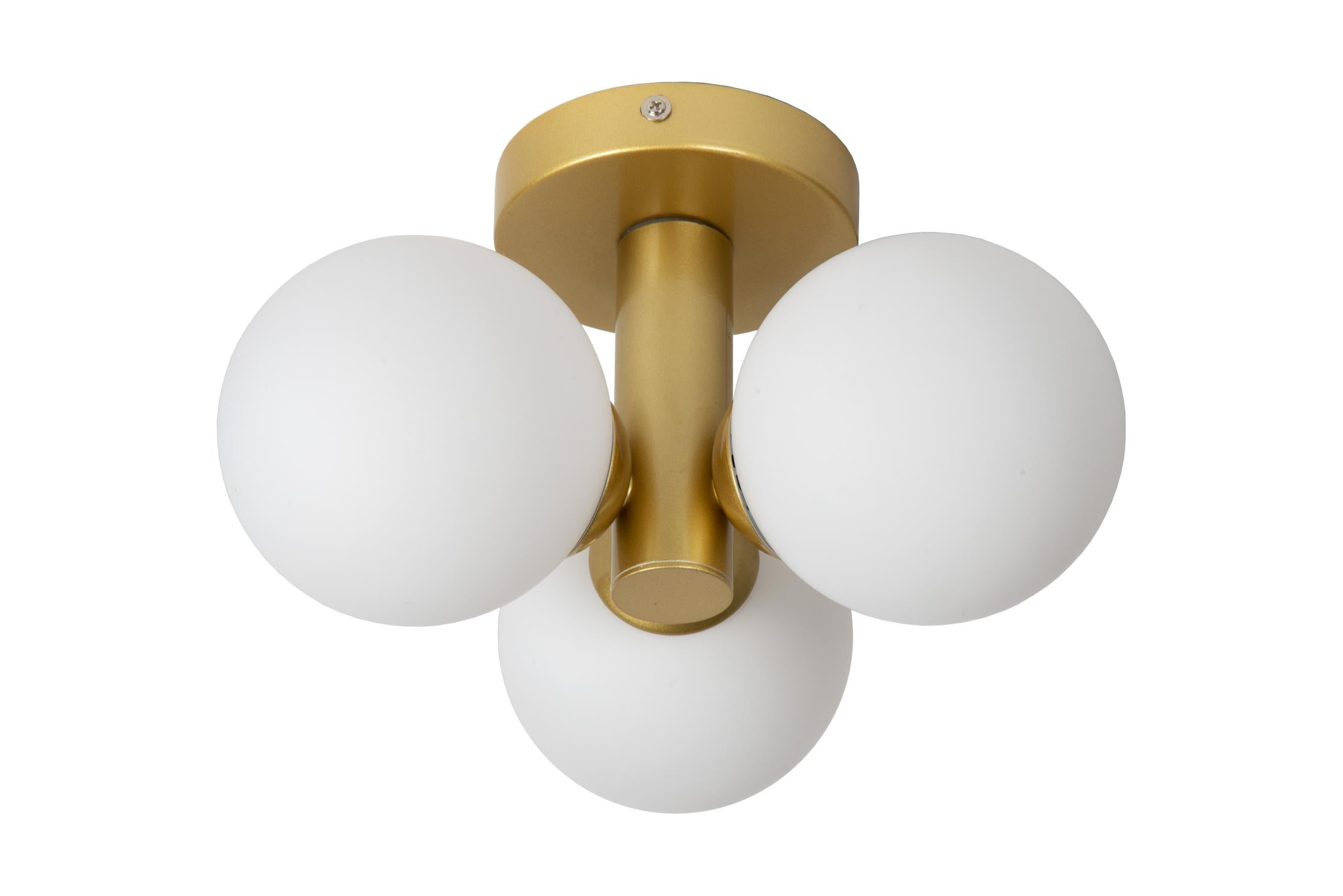TRUDY - Ceiling light Bathroom - Ø 28 cm - 3xG9 - IP44 - Matt Gold / Brass