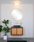 TRUDY - Ceiling light Bathroom - Ø 28 cm - 3xG9 - IP44 - Matt Gold / Brass