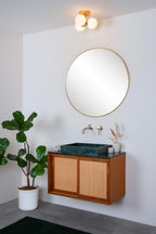 TRUDY - Ceiling light Bathroom - Ø 28 cm - 3xG9 - IP44 - Matt Gold / Brass