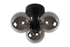 TRUDY - Plafonnier Salle de bain - Ø 28 cm - 3xG9 - IP44 - Noir