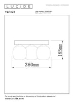 TAMINO - Ceiling light - LED Dimmable - 3x5.6W 3000K - Black