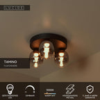 TAMINO - Ceiling light - LED Dimmable - 3x5.6W 3000K - Black