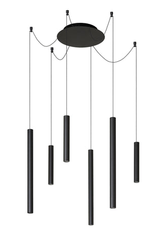 LORENZ - Pendant light - Ø 120 cm - LED Dimmable - 6x4W 3000K - Black
