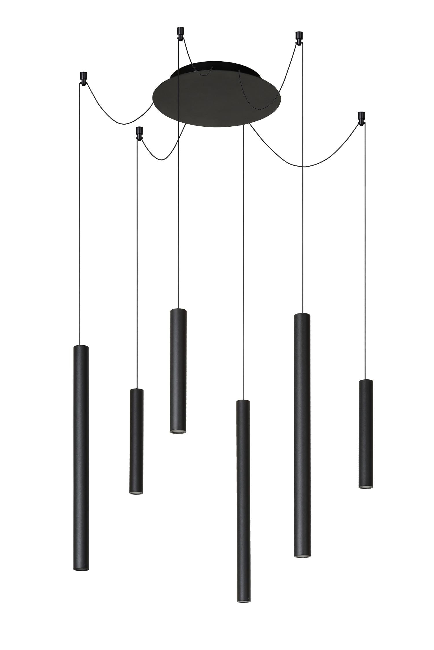 LORENZ - Pendant light - Ø 120 cm - LED Dimmable - 6x4W 3000K - Black